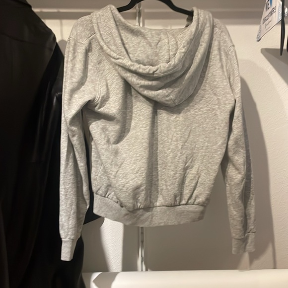 HM Cropped Gray Zip up Hoodie - Picture 2 of 2